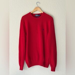 Vintage Polo by Ralph Lauren Men's Red Cotton Sweate, sz LG